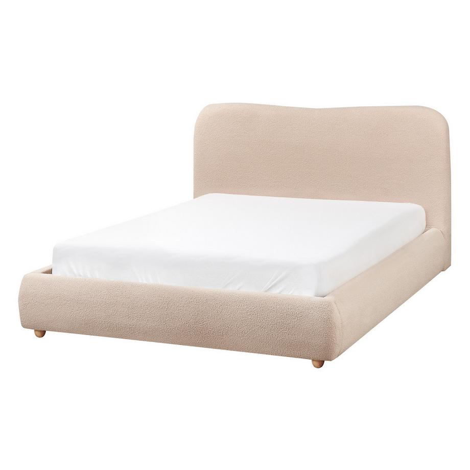 Beliani Letto contenitore en Bouclé  BLAGNAC  