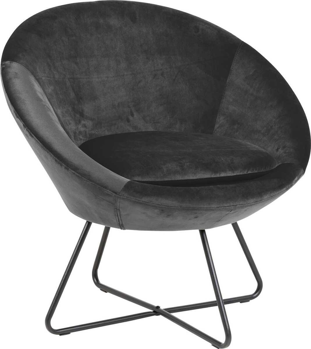 mutoni Fauteuil lounge Bowl gris foncé  