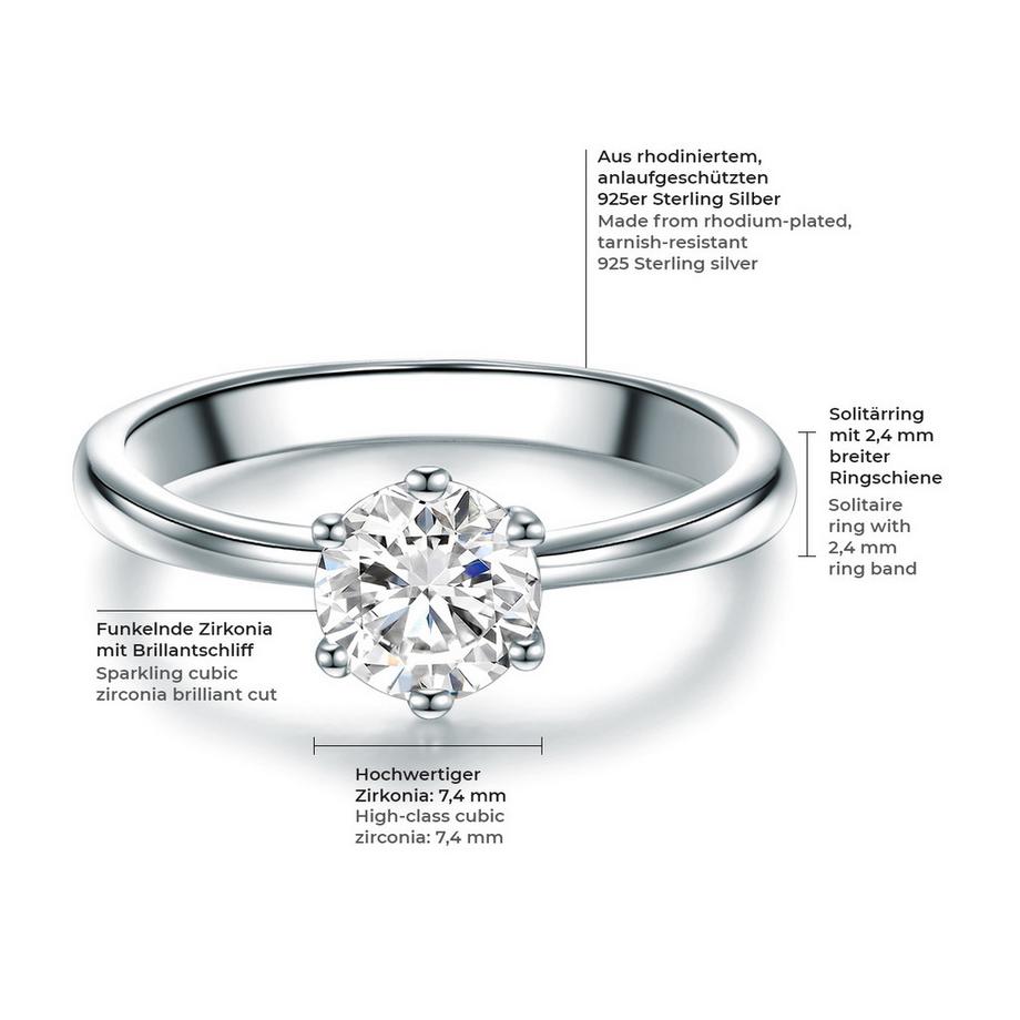 Rafaela Donata  Ring Sterling Silber Zirkonia weiß 