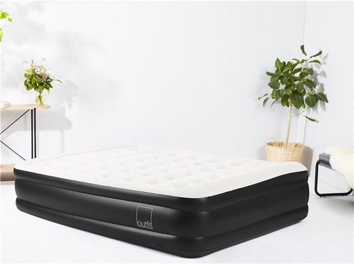 SCHOU  Matelas pneumatique double avec pompe 