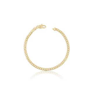 MUAU Schmuck  Bracelet gourmette or jaune 750, 19cm, 4mm 