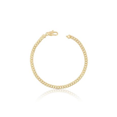 MUAU Schmuck  Bracelet gourmette or jaune 750, 19cm, 4mm 