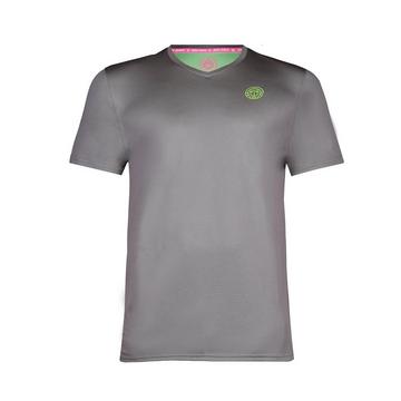 T-shirt col rond Evin Tech - gris/vert fluo