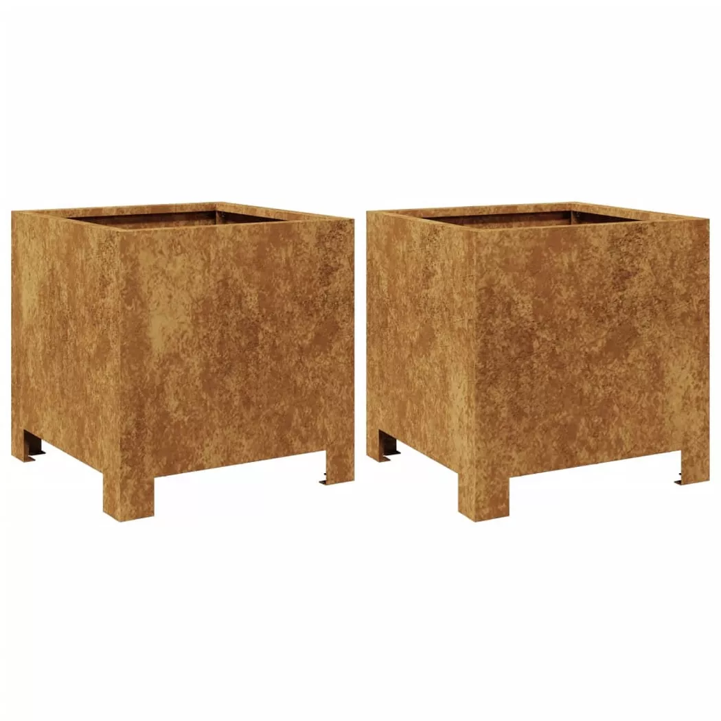 VidaXL - Jardinière acier, One Size, Marron
