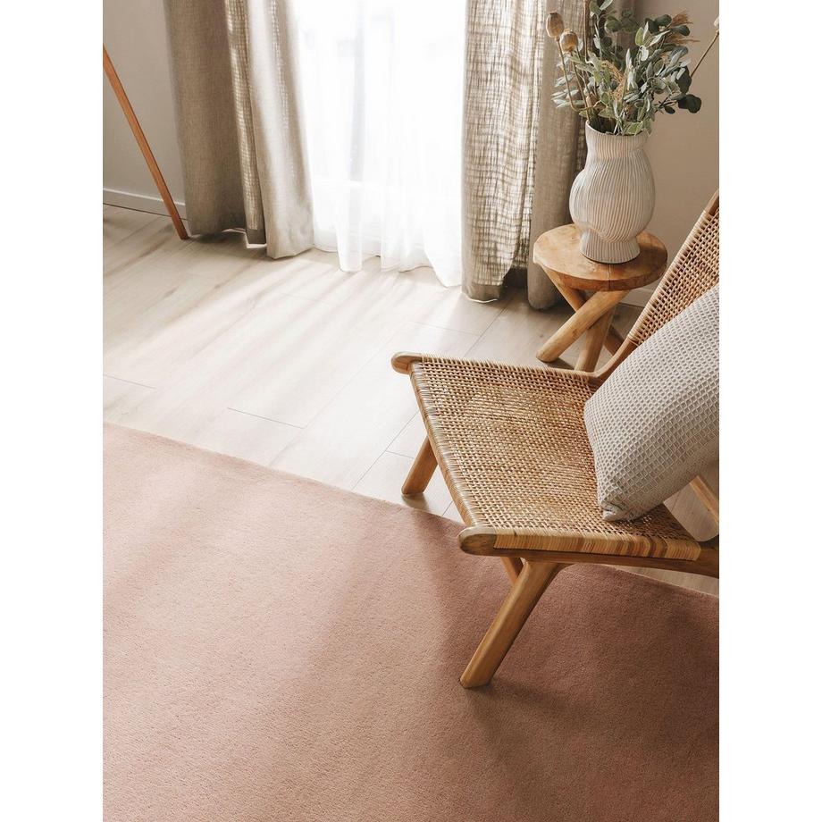 Benuta Wollteppich Bent Rosa  