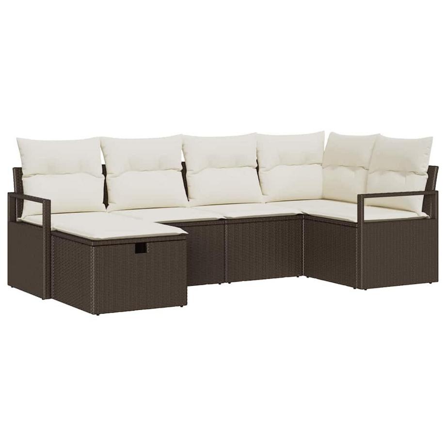 Gartensofa-set poly-rattan