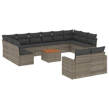 VidaXL set divano da giardino Polirattan  