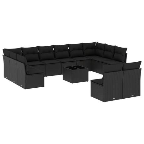 VidaXL set divano da giardino Polirattan  