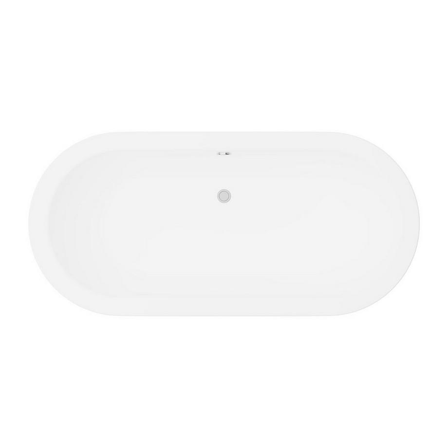 SHOWER DESIGN Baignoire îlot ovale - 200 L - 170 x 80 x 58 cm - Noir mat  - Acrylique -  NEPTUNA  