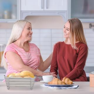 B2X Cestino per il pane in metallo con coperchio  