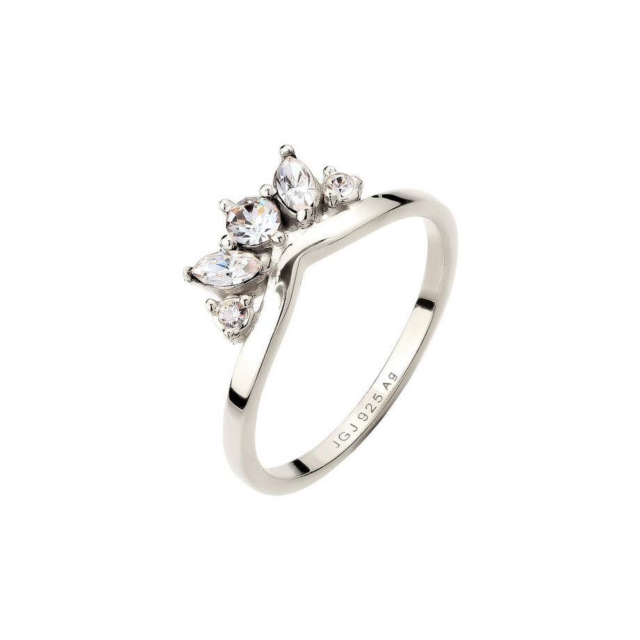 Bague Bague Couronne Cristaux Swarovski 925 Sterling Silver