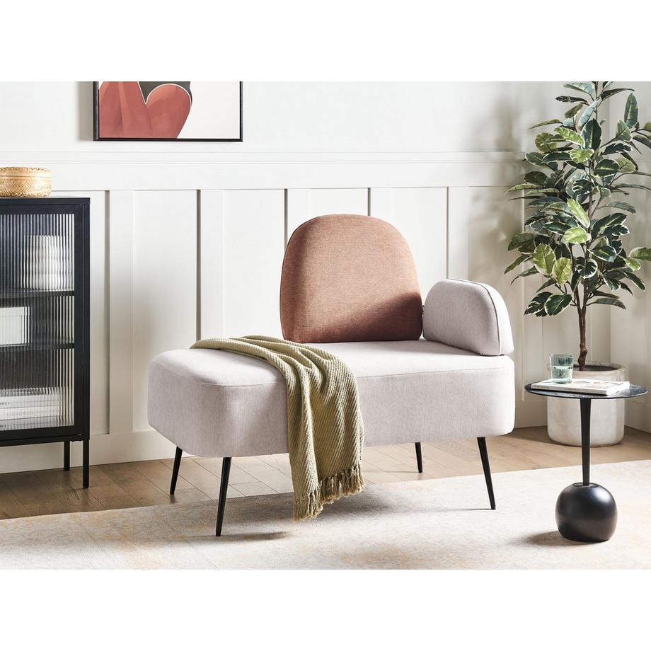 Beliani Chaise longue côté droit en Tissu Moderne ARCEY  
