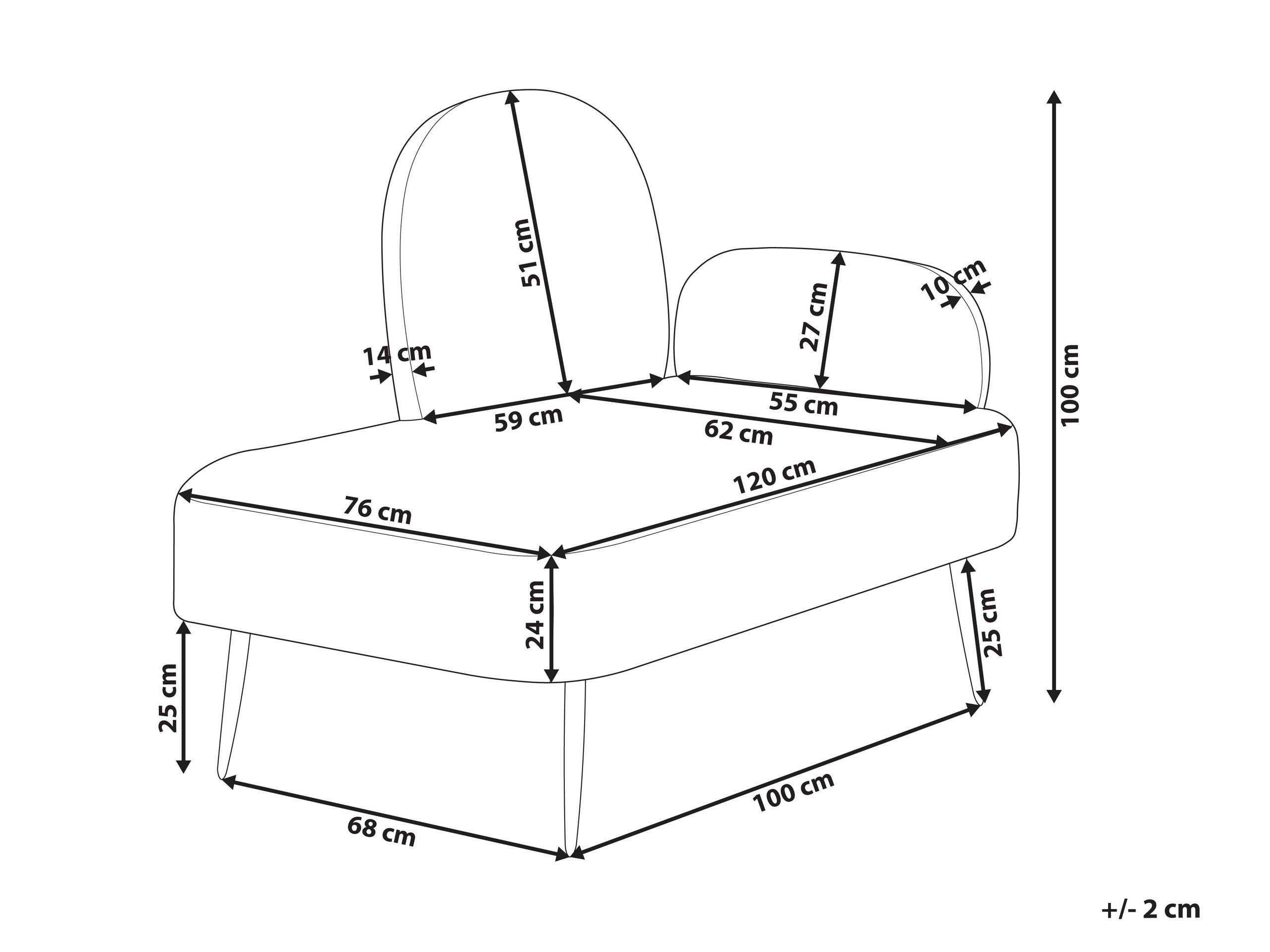 Beliani Rechtsseitige Chaiselounge aus Polyester Modern ARCEY  