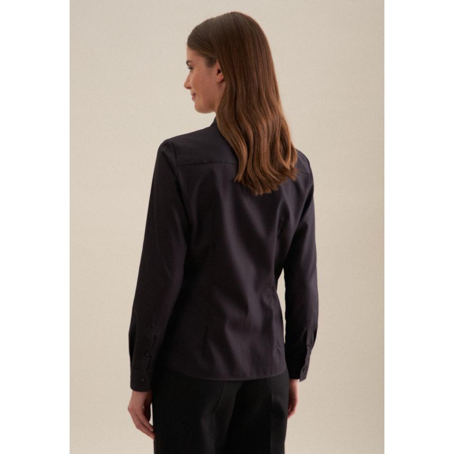 Seidensticker  Klassische Bluse Uni Langarm Kragen 