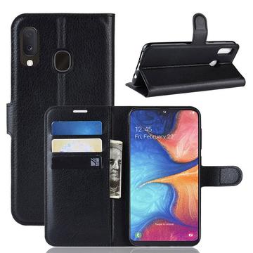 Custodia Galaxy A20E - Custodia in Pelle con Slot per Carte di Credito