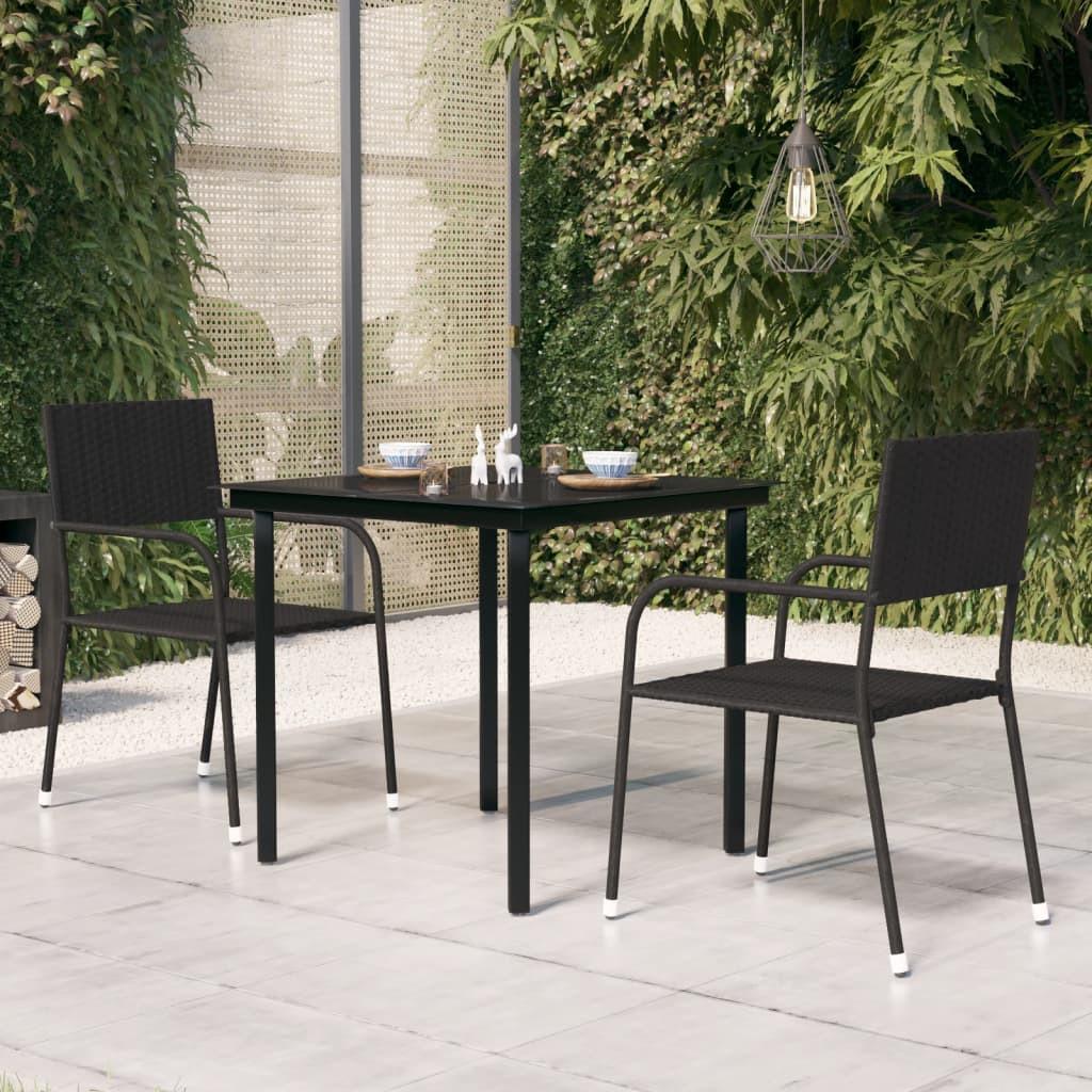 VidaXL Table de salle à manger de jardin acier  