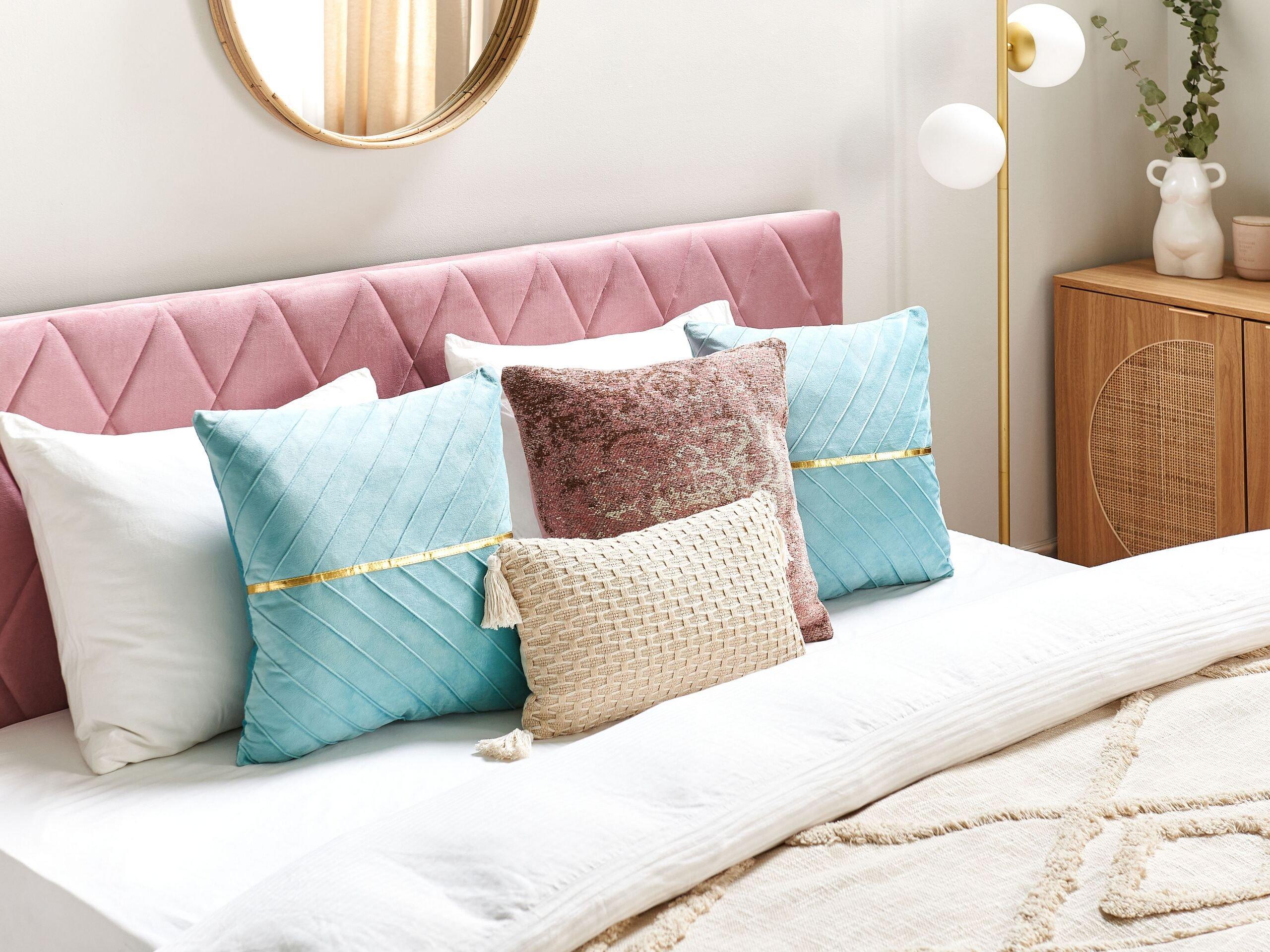 Beliani Lot de 2 coussins décoratifs en Polyester Glamour CONEFLOWER  