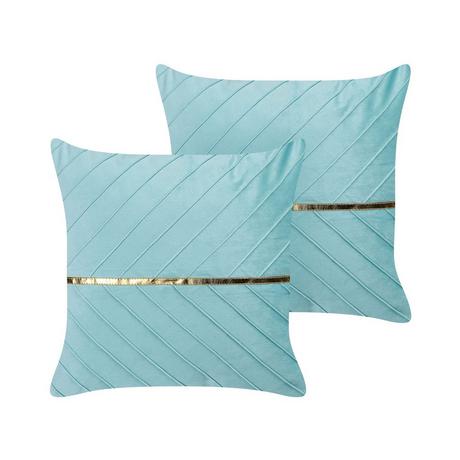 Beliani Lot de 2 coussins en Polyester Glamour CONEFLOWER  