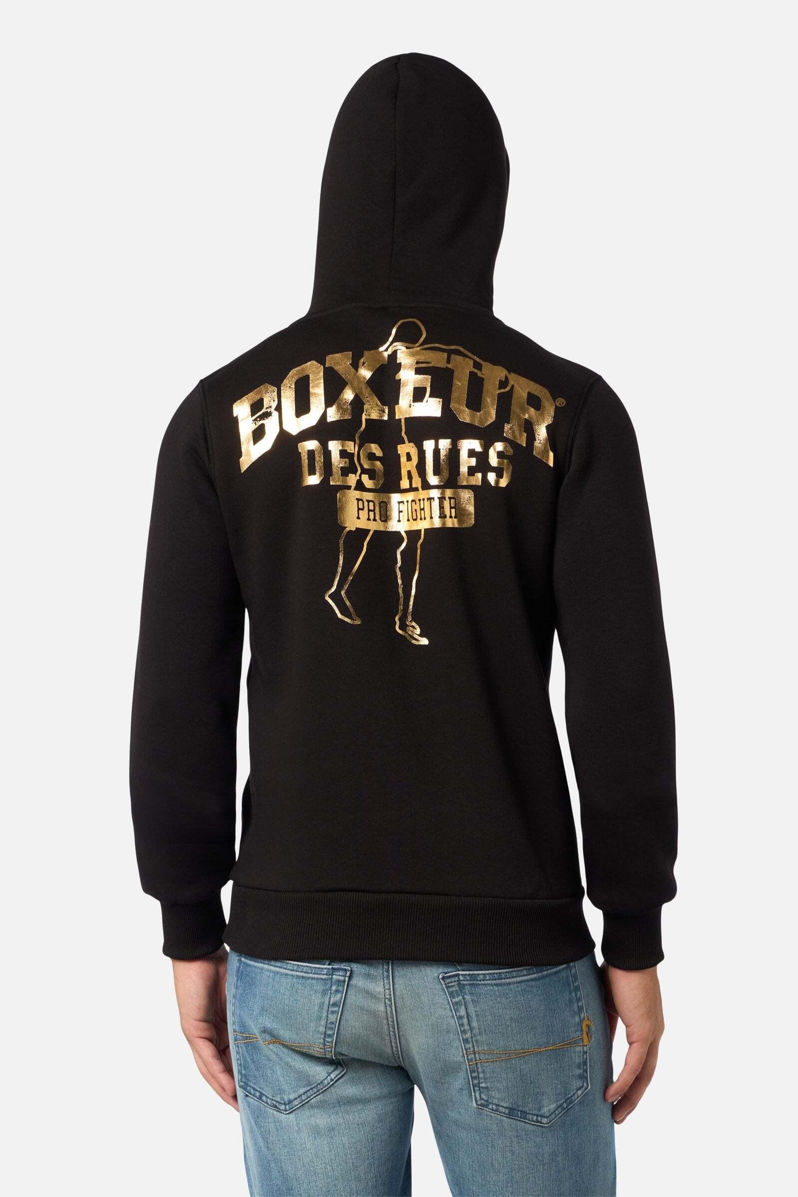 BOXEUR DES RUES Felpa con cappuccio Black Gold  