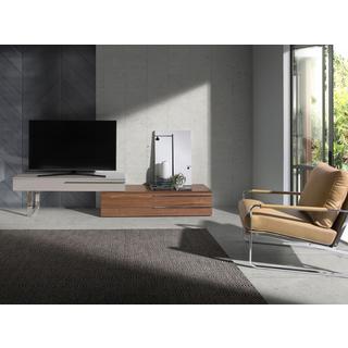 ANGEL CERDA TV-Möbel ausm Holz, Nussbaum und verchromtem Stahl  