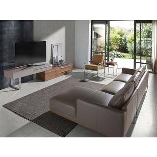 ANGEL CERDA TV-Möbel ausm Holz, Nussbaum und verchromtem Stahl  