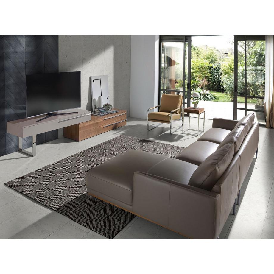 ANGEL CERDA TV-Möbel ausm Holz, Nussbaum und verchromtem Stahl  