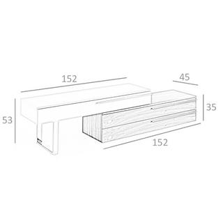 ANGEL CERDA TV-Möbel ausm Holz, Nussbaum und verchromtem Stahl  