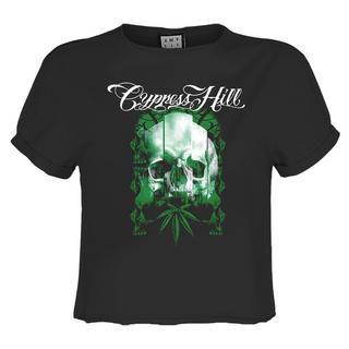 Amplified Glitched Skull Kurzes Top  