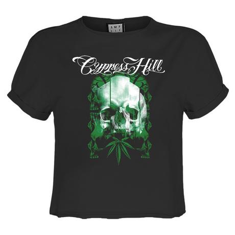 Amplified Glitched Skull Kurzes Top  