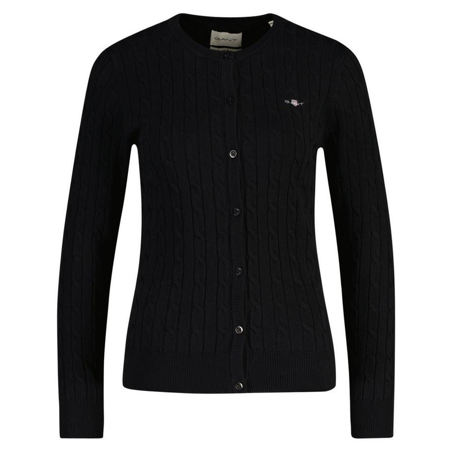 Veste en tricot  Conforme à la silhouette-STRETCH COTTON CABLE CARDIGAN