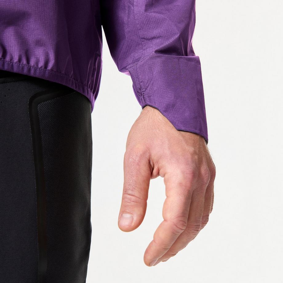 ROCKRIDER  Veste imperméable vélo VTT manches longues, compacte 500 violet 
