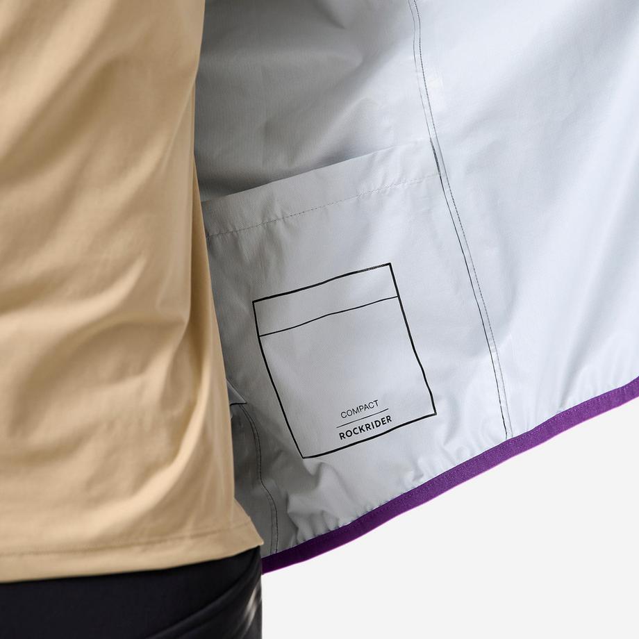 ROCKRIDER  Veste imperméable vélo VTT manches longues, compacte 500 violet 