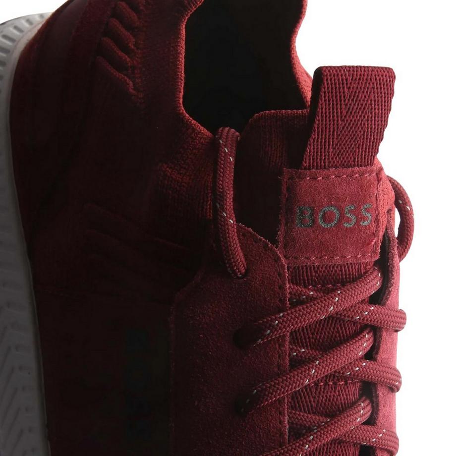 BOSS Titanium Wildleder Panel Sneaker  