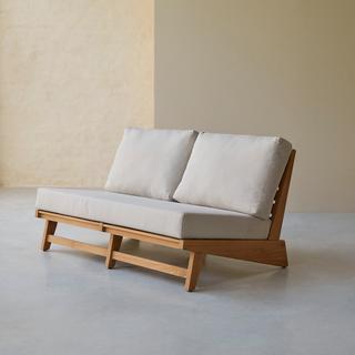 Tikamoon Panca in teak massello massello 2 posti Olia  