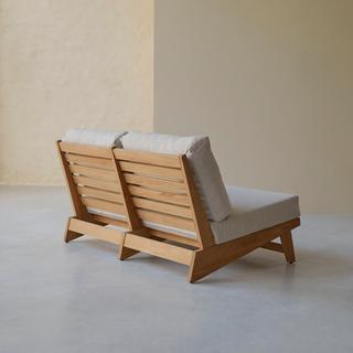 Tikamoon Panca in teak massello massello 2 posti Olia  