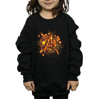 MARVEL  Avengers Assemble Halloween Spider Logo Sweatshirt 