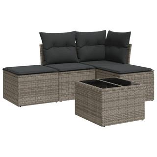 VidaXL set divano da giardino Polirattan  