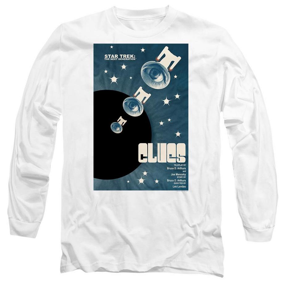 Star Trek Star Trek The Next Generation Stagione 4 Episodio 14 Clues T-Shirt Maniche Lunghe  