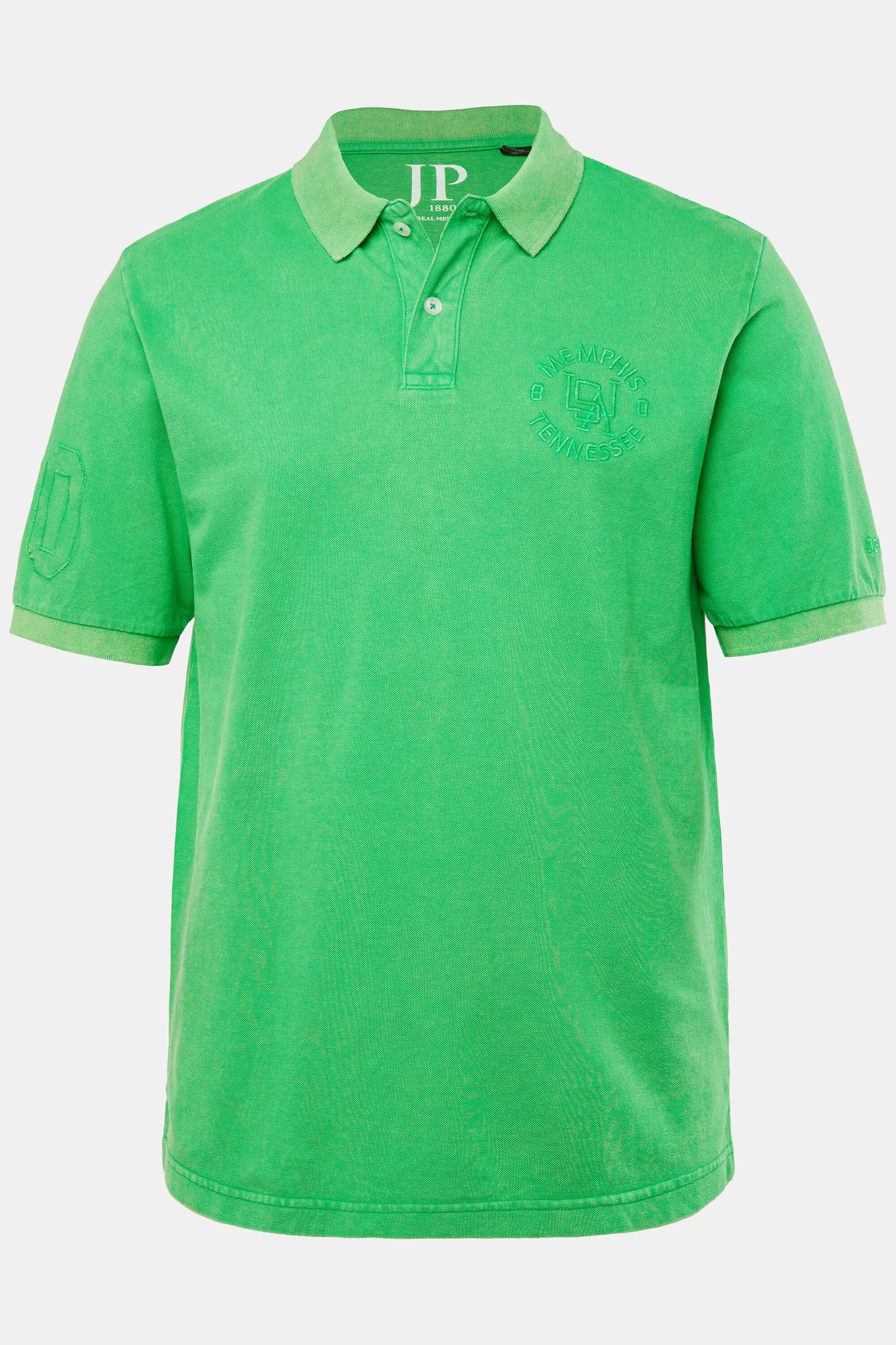 JP1880 Piqué Halbarm Poloshirt Vintage Look mit Badges  