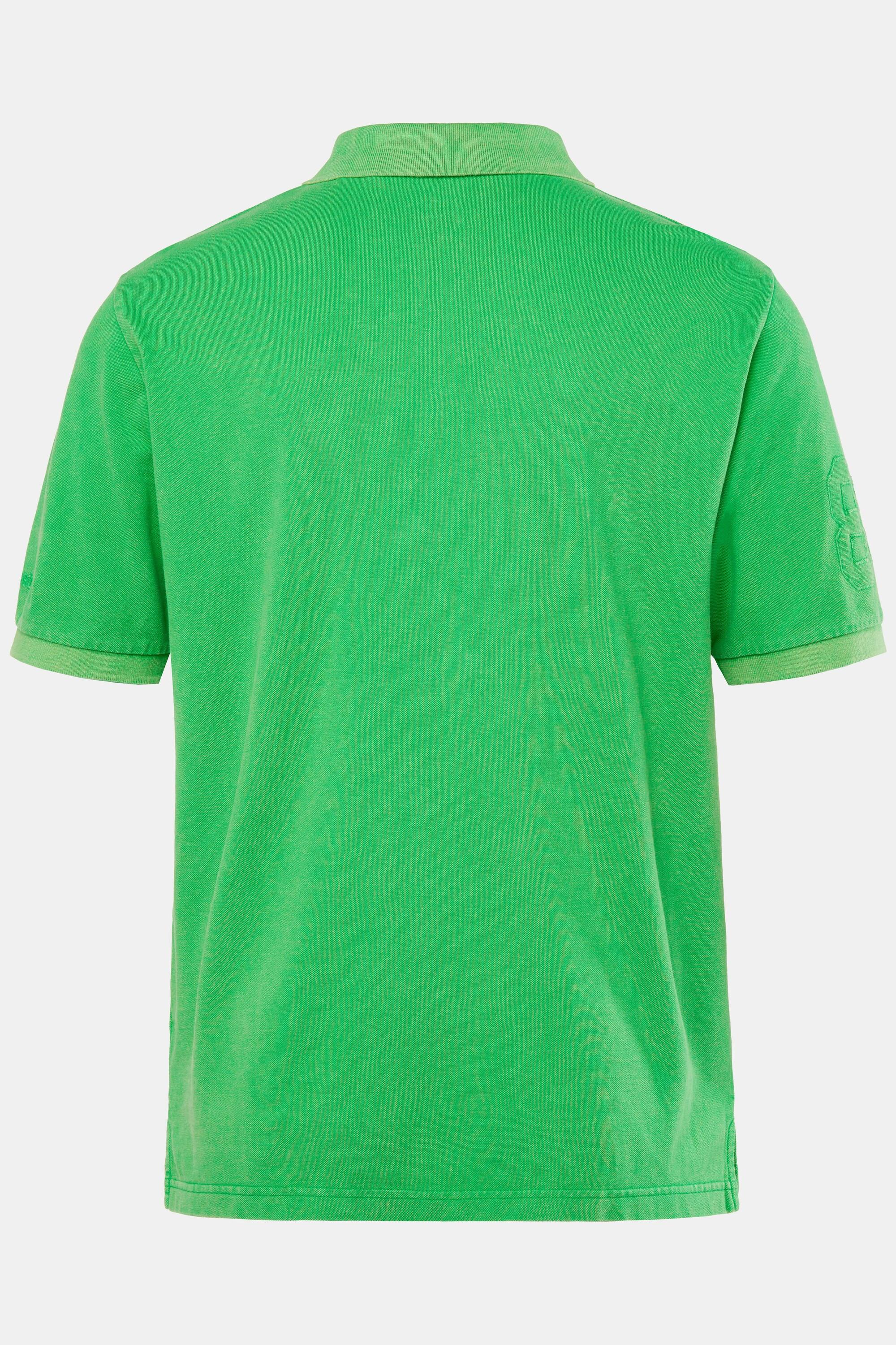 JP1880 Piqué Halbarm Poloshirt Vintage Look mit Badges  