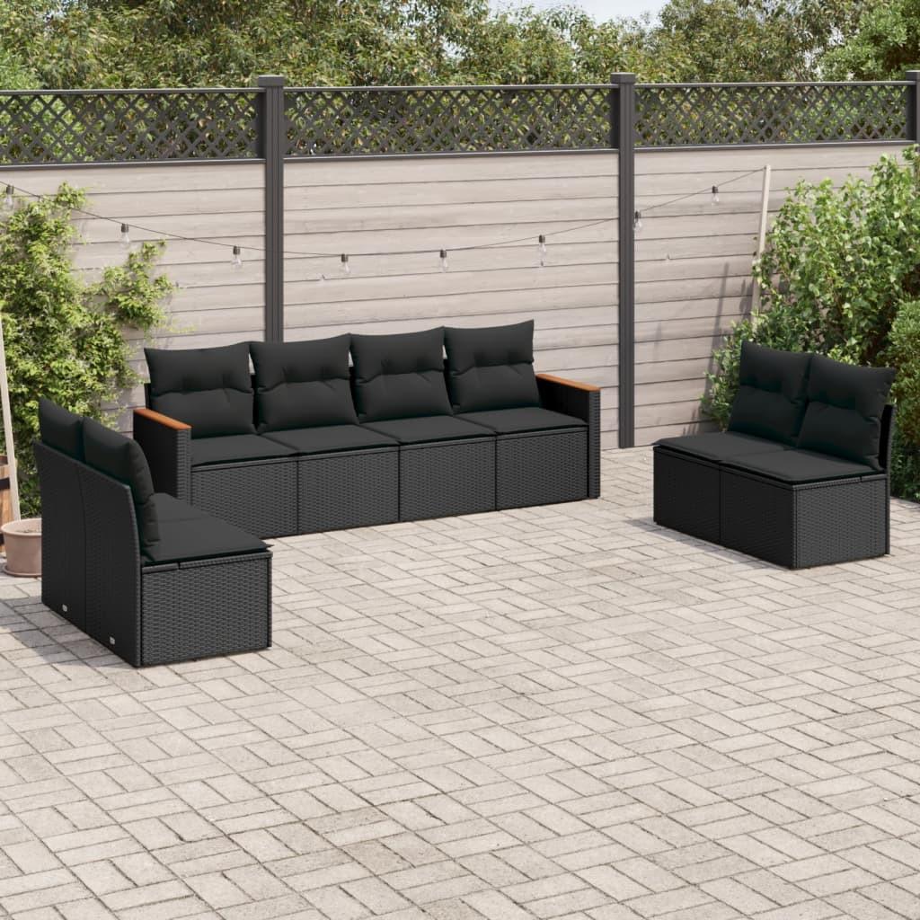 VidaXL set divano da giardino Polirattan  