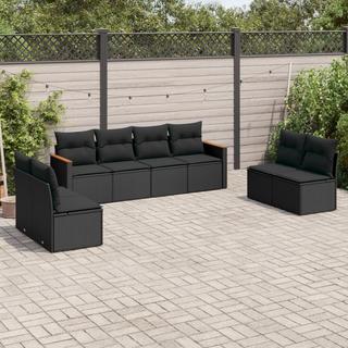 VidaXL set divano da giardino Polirattan  