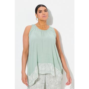 Top dal taglio svasato e smanicato con scollo a girocollo