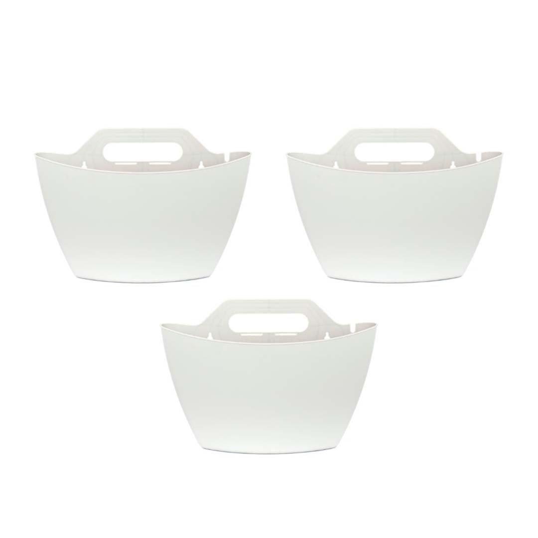 CitySens 3 Pack di fioriere da parete; fioriera bianca  