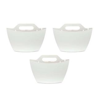 CitySens 3 Pack di fioriere da parete; fioriera bianca  
