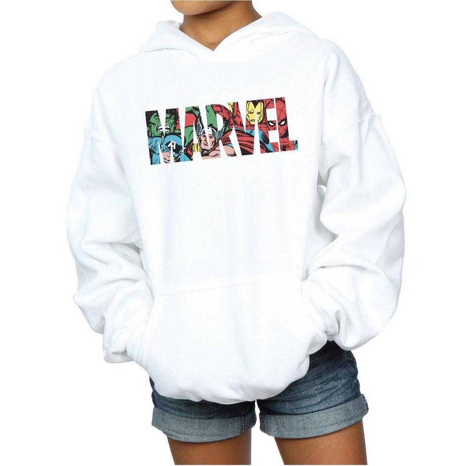 Marvel Comics  Felpa Con Cappuccio Logo Ragazze 