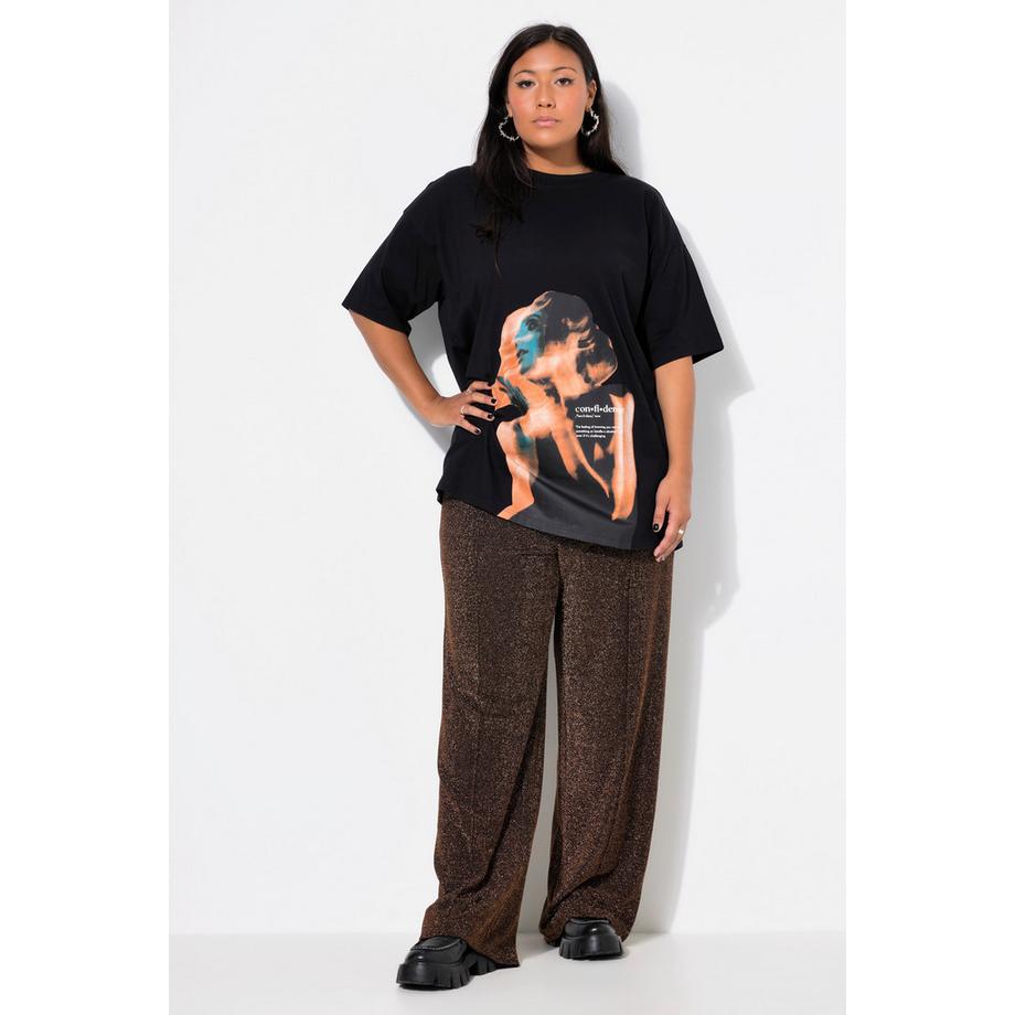 Studio Untold Pantaloni Wide Leg Vita Alta Glitter  