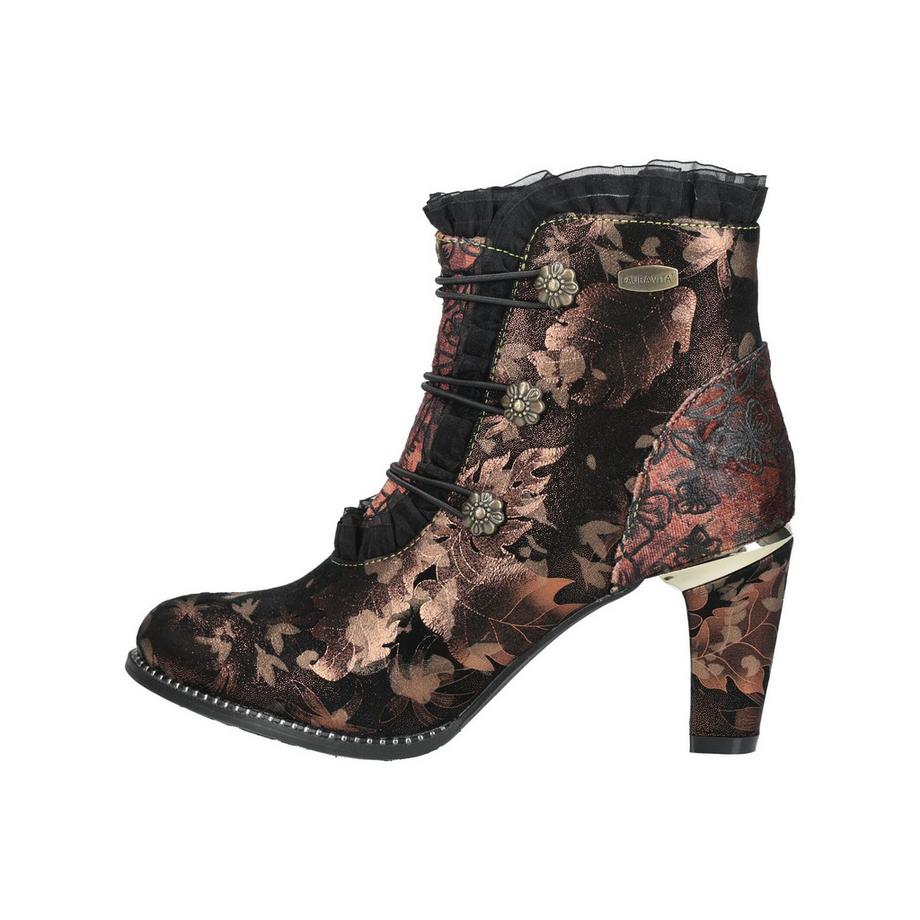 Laura Vita Florale Stiefelette mit Rüschen  