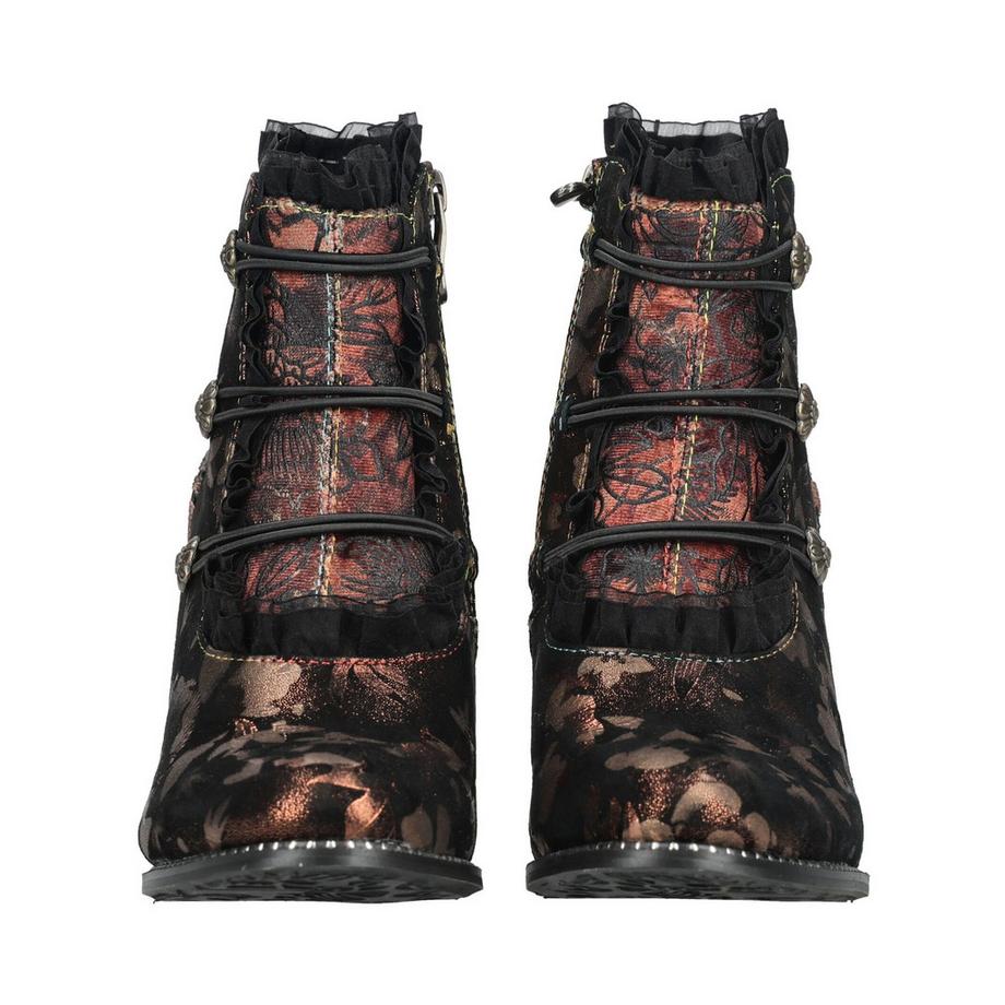 Laura Vita Florale Stiefelette mit Rüschen  