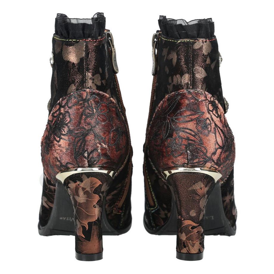 Laura Vita Florale Stiefelette mit Rüschen  